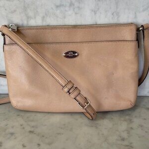 COACH East/West Pop Crossbody Tan Purse Adjustable Shoulder Bag F52881